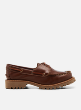 Mocassim Dockside Marrom Couro Solado Tratorado
