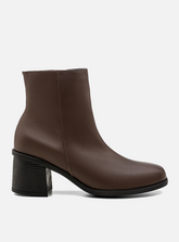 Bota em Couro Cano Médio Basic Café