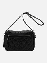 Bolsa em Couro Tiracolo Matelassê Preto