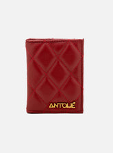 Carteira em Couro Matelassê Vermelho