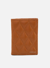 Carteira em Couro Matelassê Caramelo