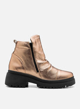 Coturno em Couro Tratorado Julia Bronze