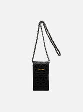 Mini Bolsa em Couro Matelassê Preto