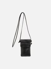 Mini Bolsa em Couro Porta Celular Capri Preto
