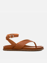 Papete em Couro Multi Tiras Zoe Caramelo