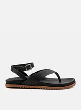 Papete em Couro Multi Tiras Zoe Preta