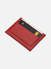 Porta Cartão em Couro Vermelho