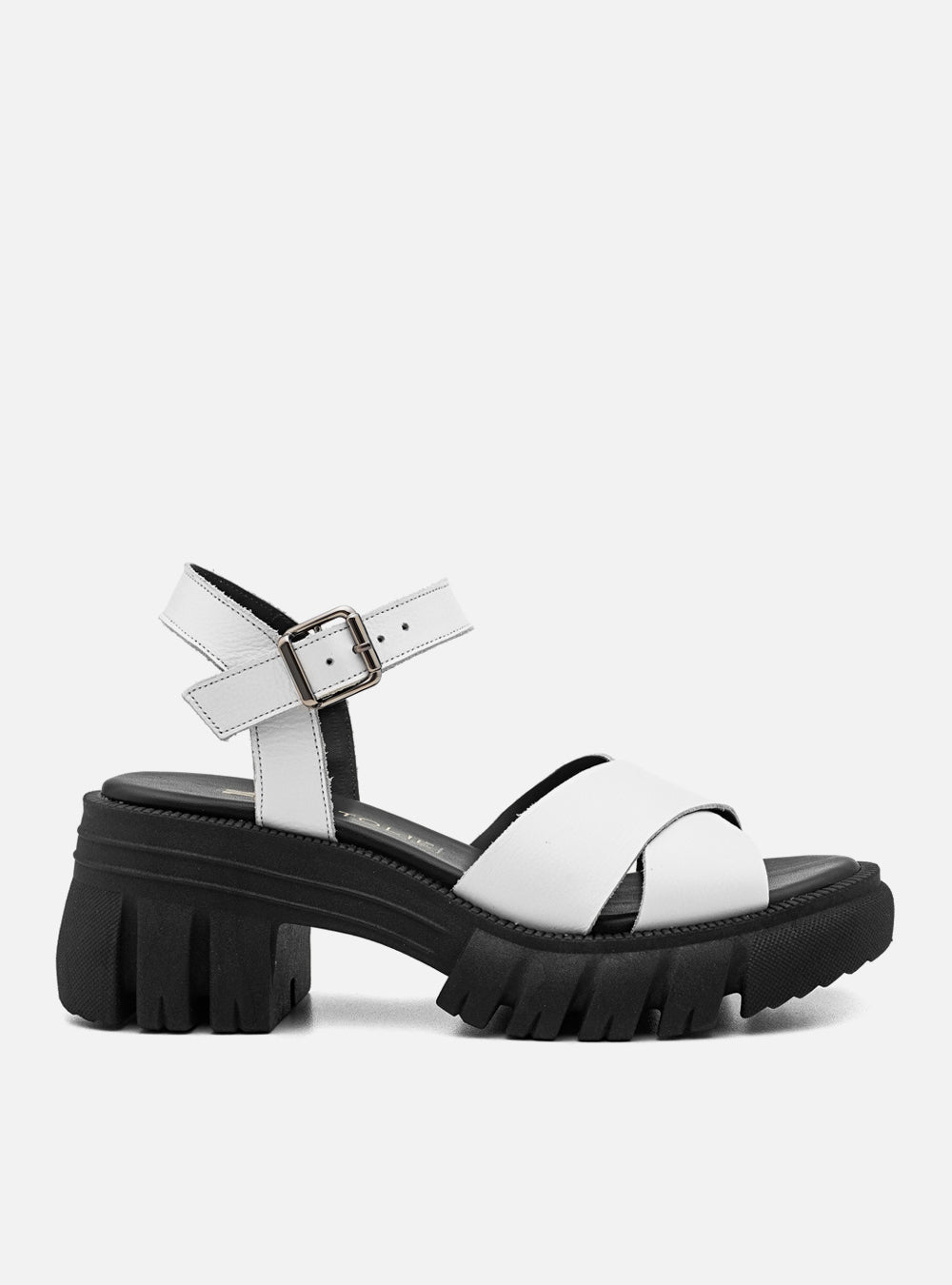 Salto Bloco Pata Salto Sandália Feminina Meia Pata Tratorada Quiz