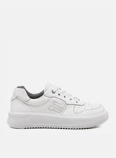 Tênis em Couro Detalhes Manu Branco