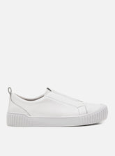 Tênis em Couro Slip On Olivia Branco