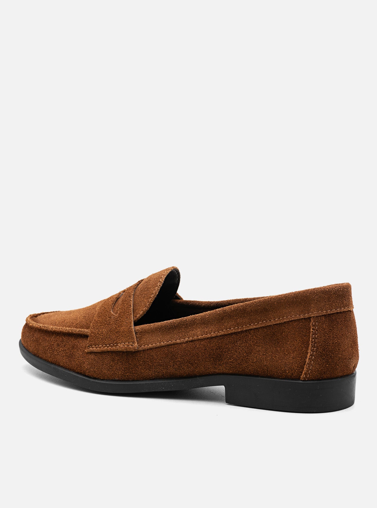 Mocassim em Couro Clássico Camurça Marrom