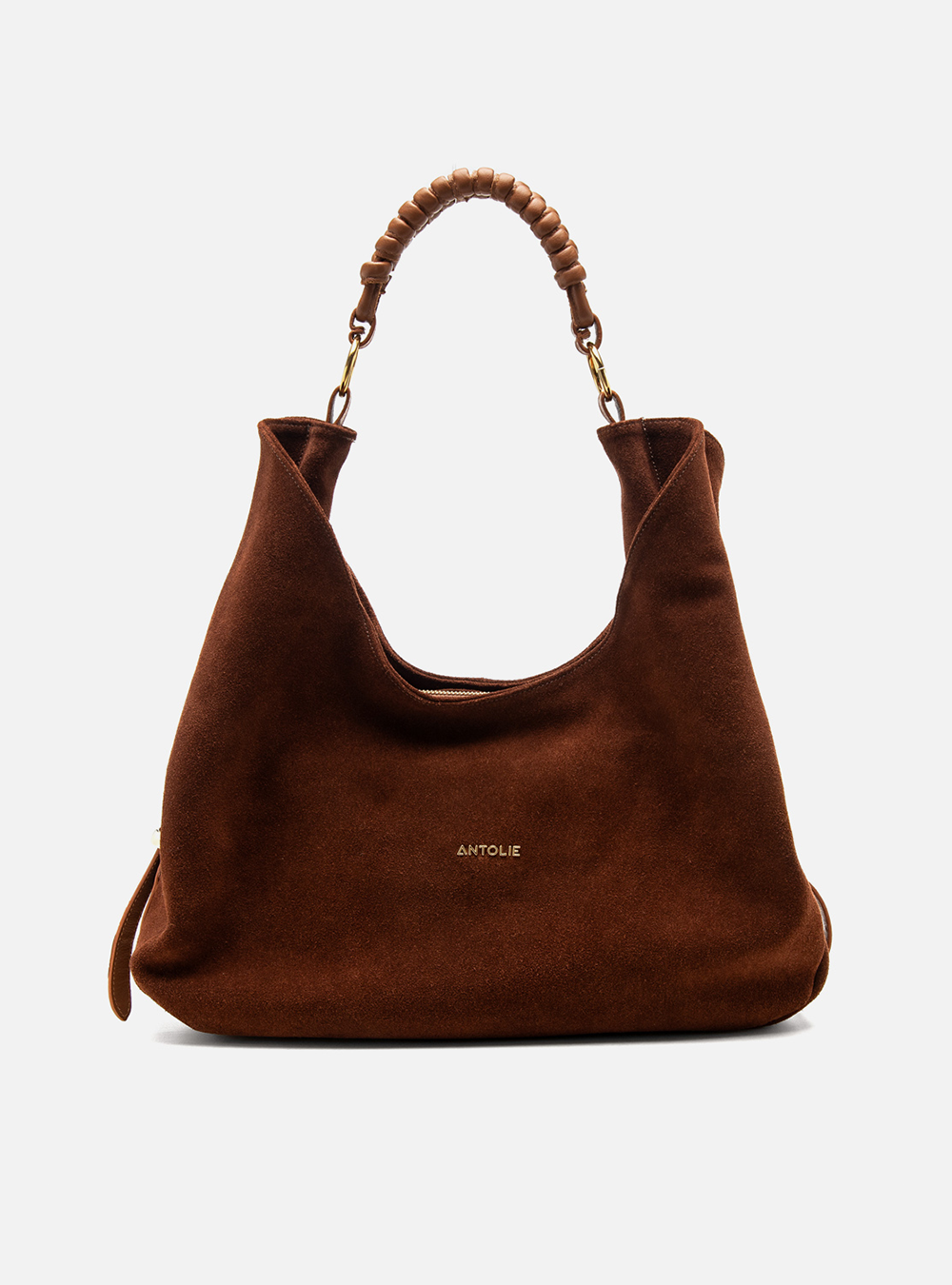 Bolsa Shoulder Couro Camurça Marrom