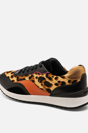 Tênis em Couro Animal Print Sport