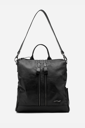 Mochila em Couro Nova Iorque Preta