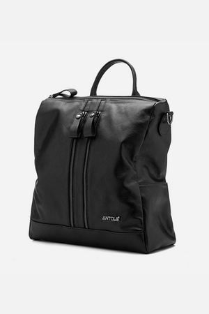 Mochila em Couro Nova Iorque Preta