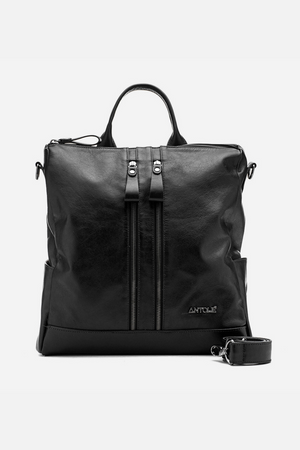 Mochila em Couro Nova Iorque Preta