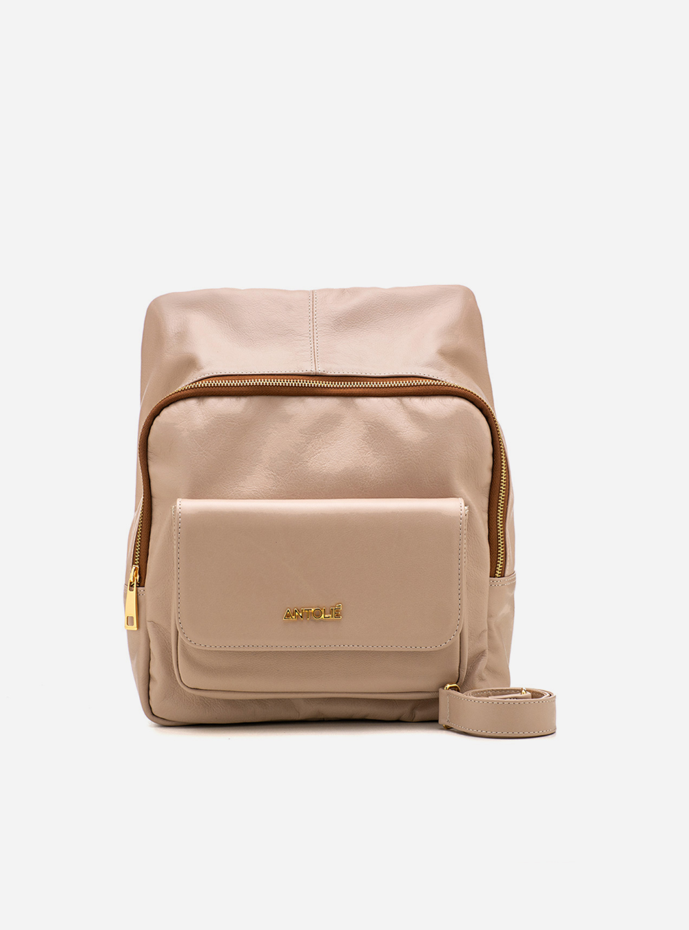 Mochila em Couro Athenas Nude