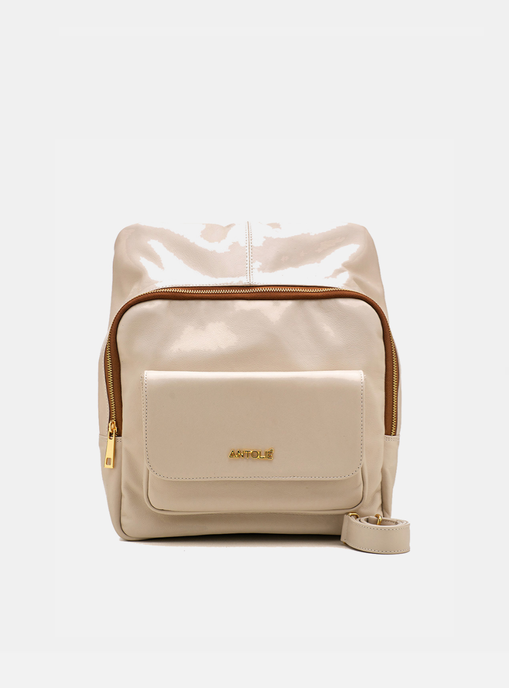 Mochila em Couro Athenas Off White