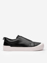 Tênis em Couro Slip On Olivia Preto