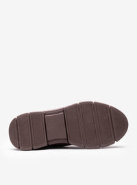 Tênis em Couro Cano Alto Jade Caramelo