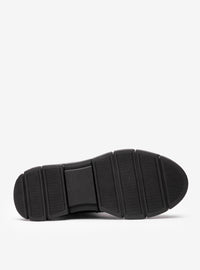 Tênis em Couro Cano Alto Jade Preto