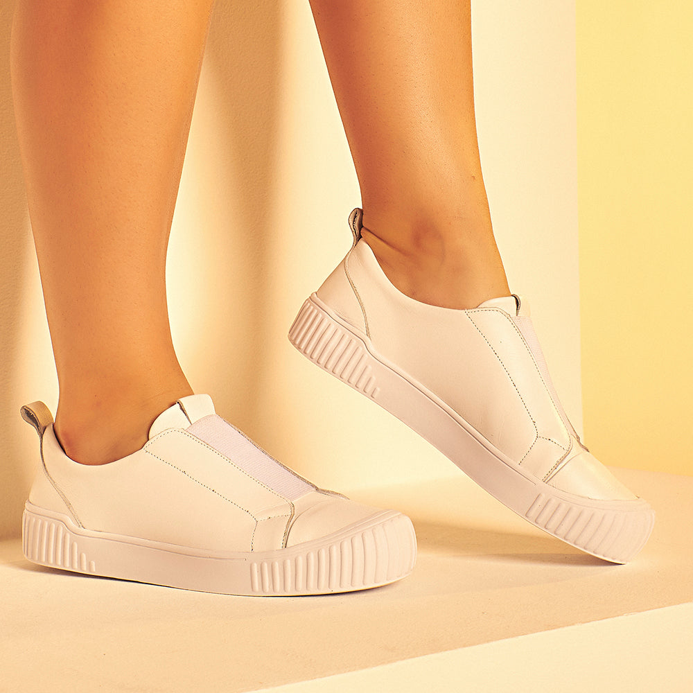 Couro Legítimo Slip On Amarelo Sapatenis Masculino Slip On Couro