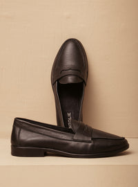 Mocassim em Couro Clássico Preto