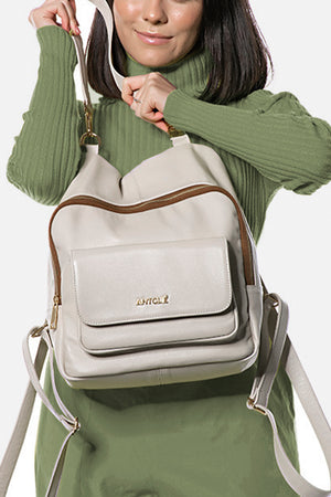 Mochila em Couro Athenas Off White