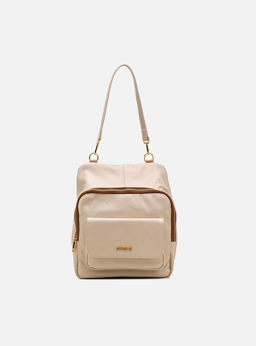 Mochila em Couro Athenas Off White