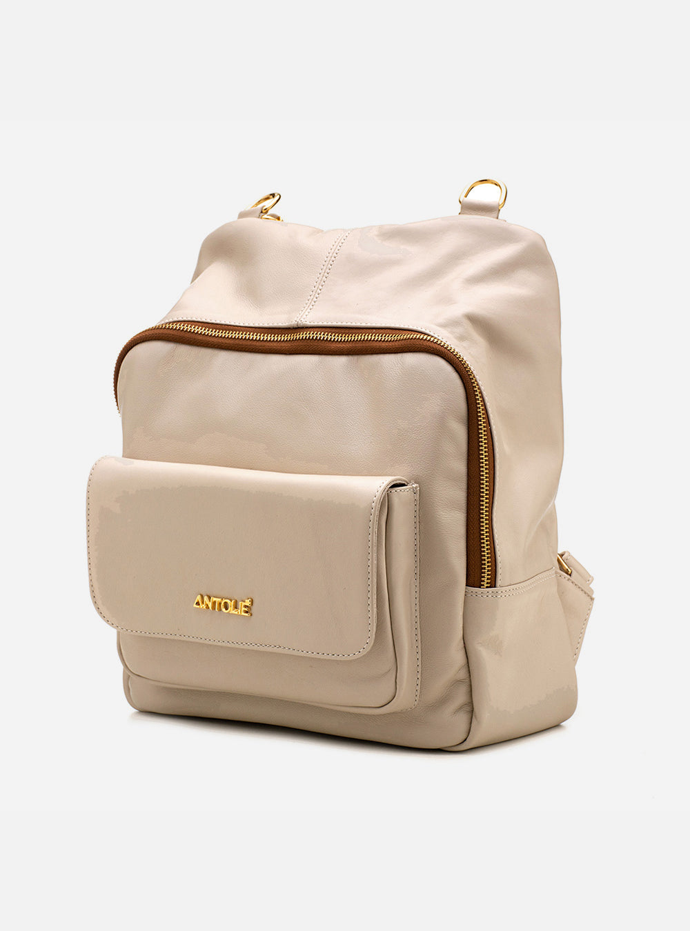 Mochila em Couro Athenas Off White