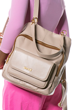 Mochila em Couro Athenas Nude