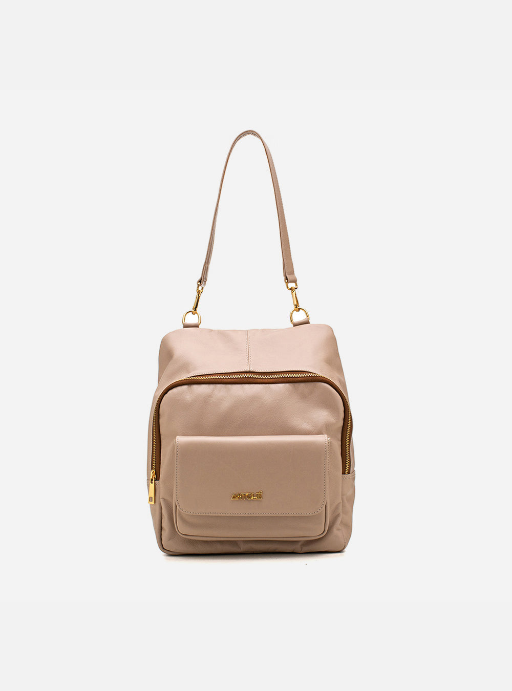Mochila em Couro Athenas Nude