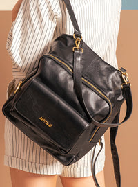 Mochila em Couro Athenas Preta