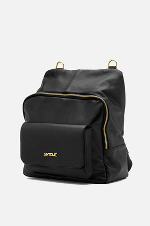 Mochila em Couro Athenas Preta