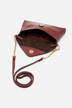 Bolsa em Couro Floater Bag Bordô