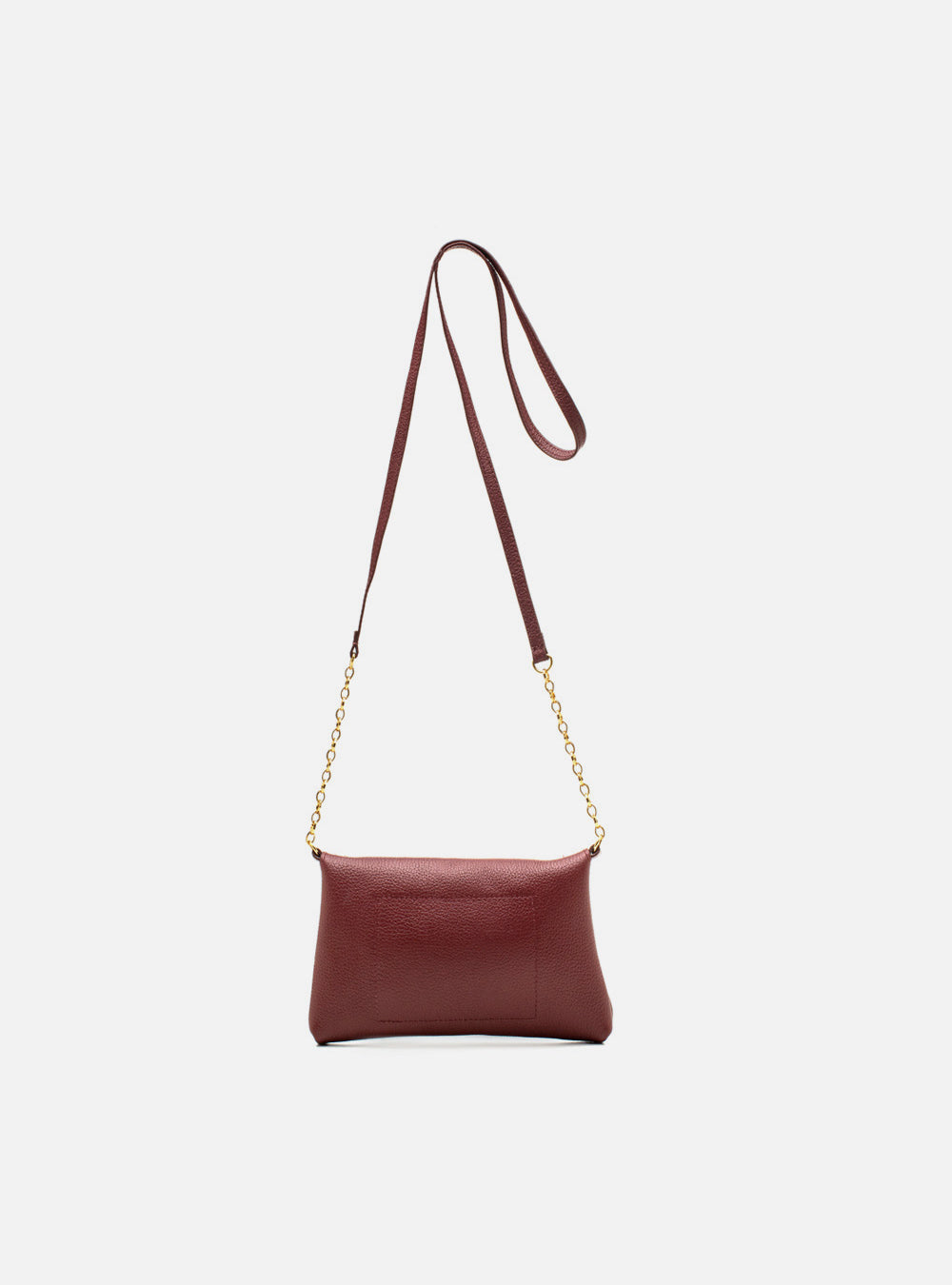 Bolsa em Couro Floater Bag Bordô