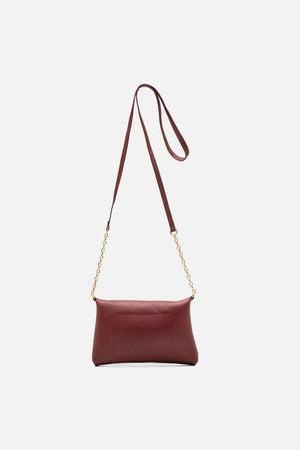 Bolsa em Couro Floater Bag Bordô