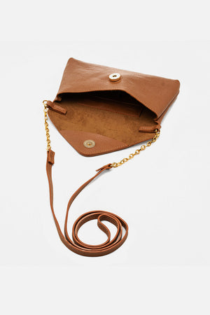 Bolsa em Couro Floater Bag Caramelo