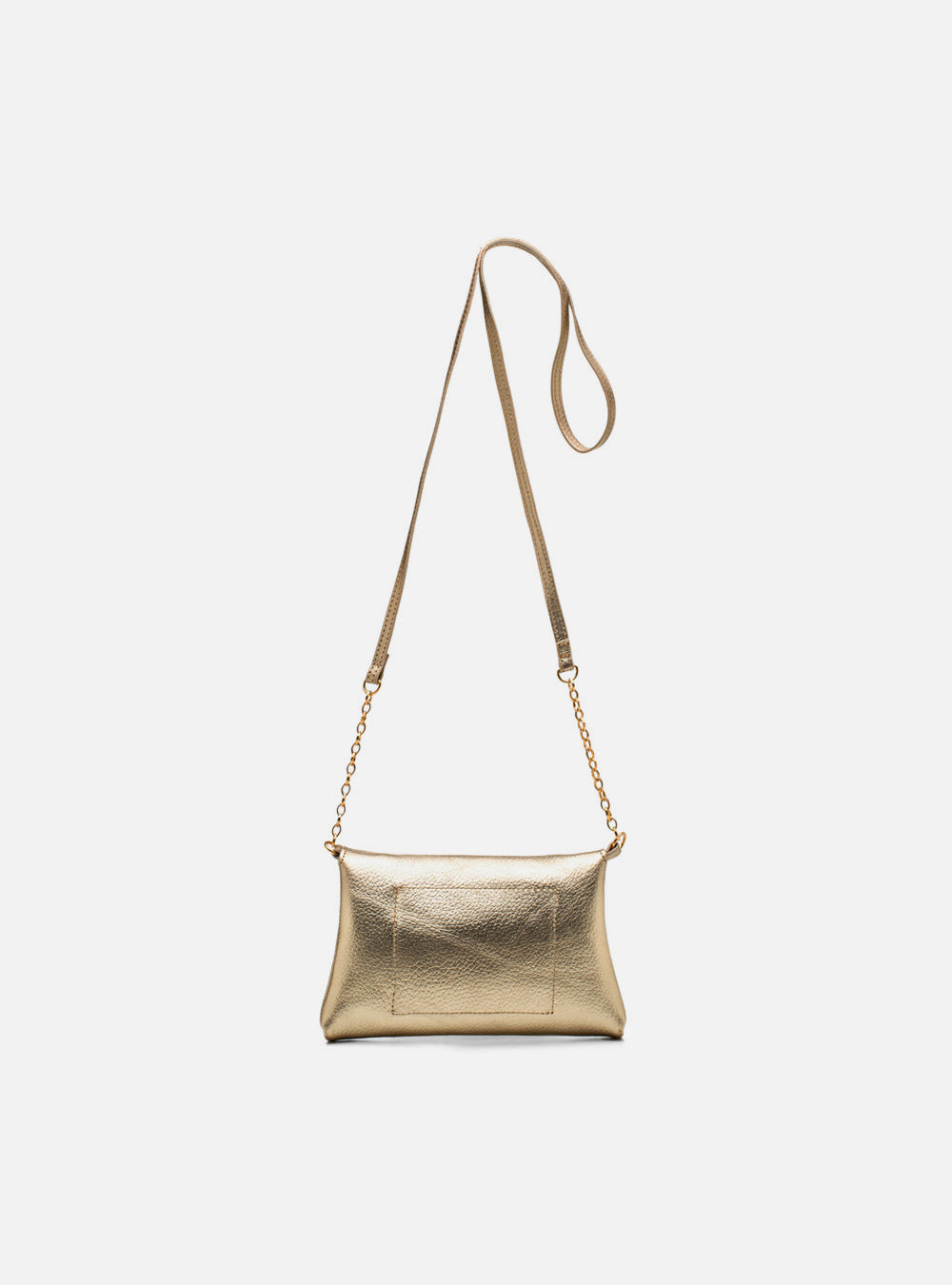 Bolsa em Couro Floater Bag Dourada