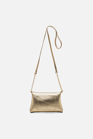 Bolsa em Couro Floater Bag Dourada
