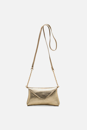 Bolsa em Couro Floater Bag Dourada