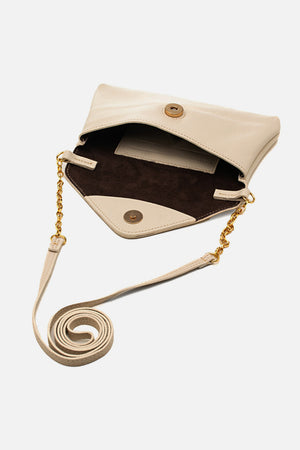 Bolsa em Couro Floater Bag Off White