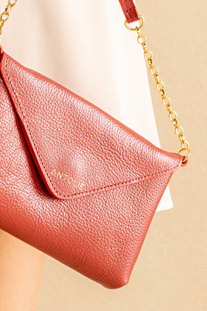 Bolsa em Couro Floater Bag Vermelha