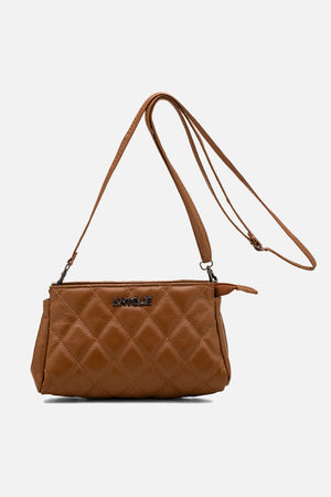 Bolsa em Couro Matelassê Caramelo