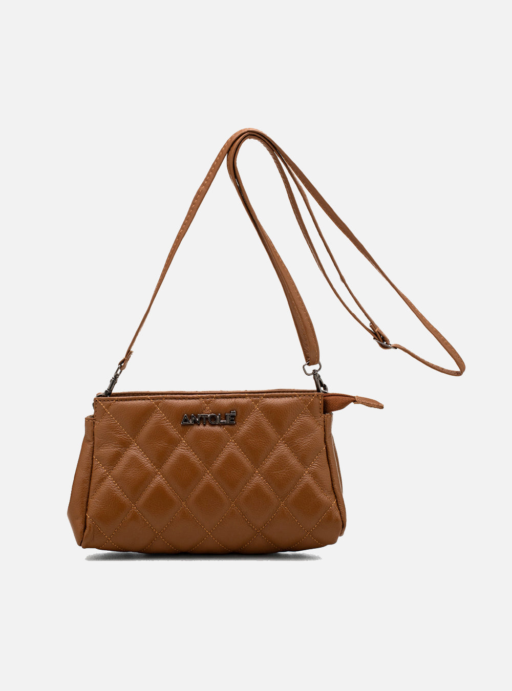 Bolsa em Couro Matelassê Caramelo