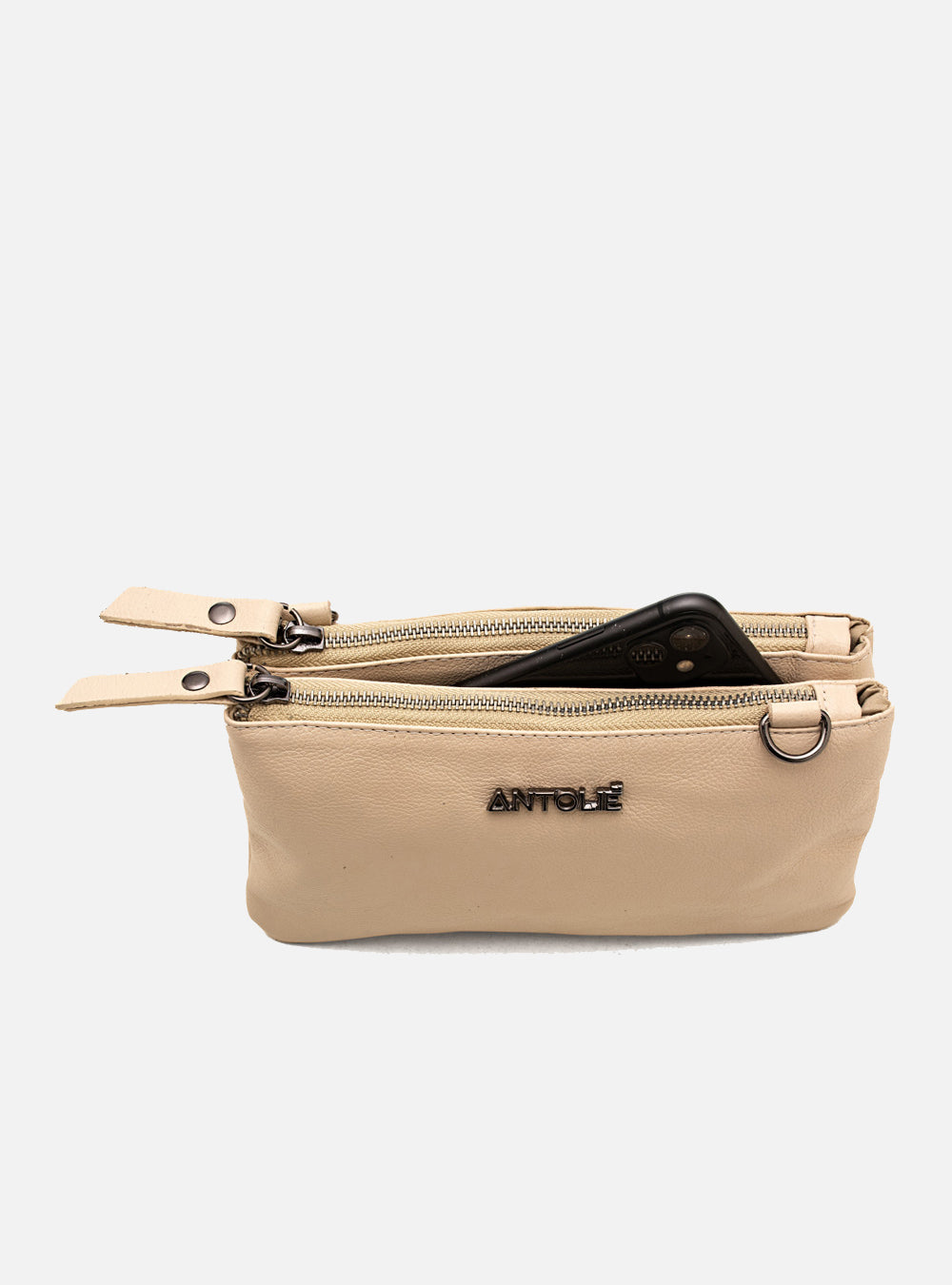 Bolsa em Couro Tiracolo Básica Off White