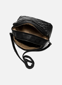 Bolsa em Couro Tiracolo Matelassê Preto