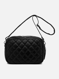 Bolsa em Couro Tiracolo Matelassê Preto