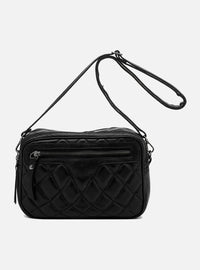 Bolsa em Couro Tiracolo Matelassê Preto