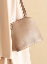 Bolsa Tóquio em Couro Cinza